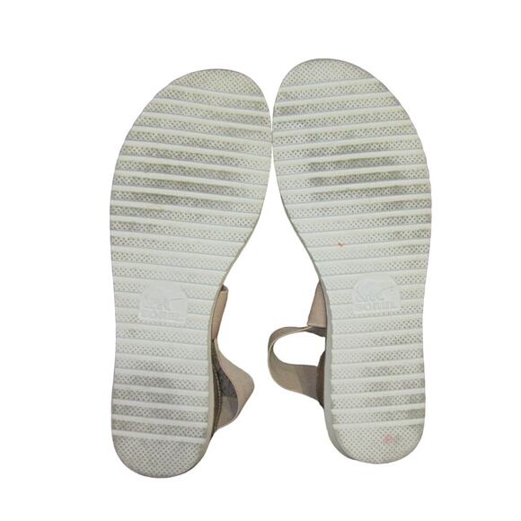 Sorel Gold Ella Ankle Sandals Sz 9 - Picture 5 of 7